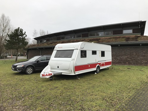 Wohnwagen auf dem Hanse Camping in Bremen