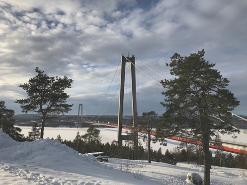 Die Höga Kusten-Brücke in Schweden