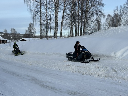 Motorschlitten am Särna Camping