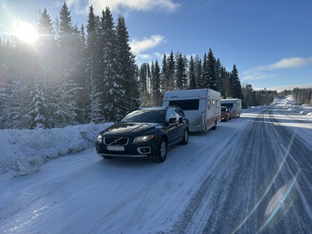 Wohnwagengespanne im Winter