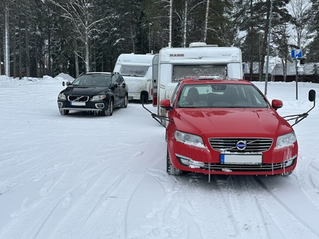 Anfahrt beim Firt Camp in Luleå
