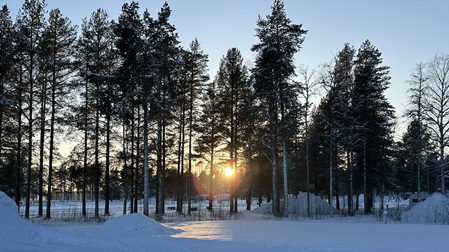 Sonnenuntergang in Lappland
