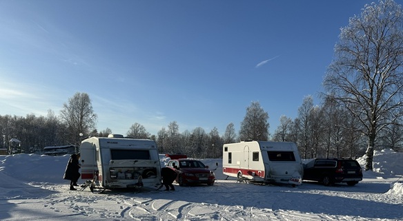 Stellplätze auf dem Camping Norrsken Lodge